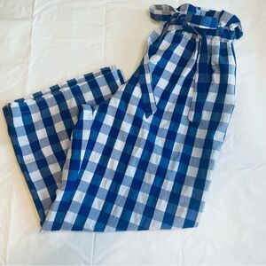 Joie Blue and White Checkered Pants